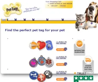 Pet-Tags.com.au(Engraved Pet ID Tags for Cats & Dogs) Screenshot