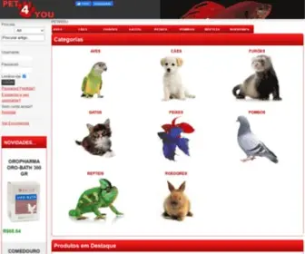 Pet4You.net.br(Loja Online de Produtos para Animais) Screenshot