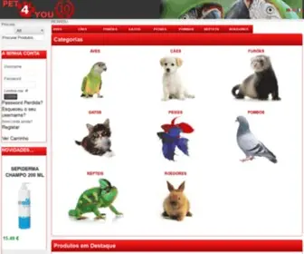 Pet4You.net(Loja Online de Produtos para Animais) Screenshot