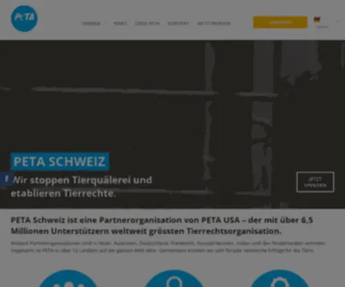 Peta-SChweiz.ch(PETA Schweiz) Screenshot