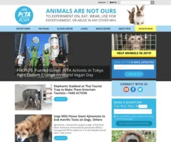 Petaasiapacific.com(PETA Asia) Screenshot