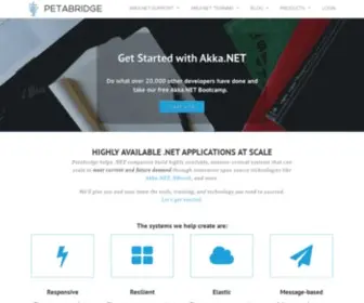 Petabridge.com(Petabridge Brings Akka.NET) Screenshot