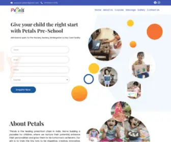 Petalspreschool.site(India's Preschool club) Screenshot