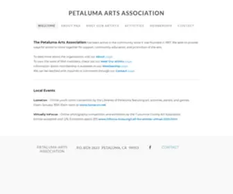 Petalumaartsassociation.org(PETALUMA ARTS ASSOCIATION) Screenshot