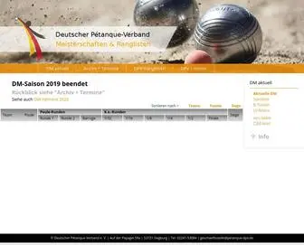 Petanque-Meisterschaften.de(Deutscher Pétanque) Screenshot