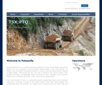 Petaquilla.com(Petaquilla Minerals Ltd) Screenshot