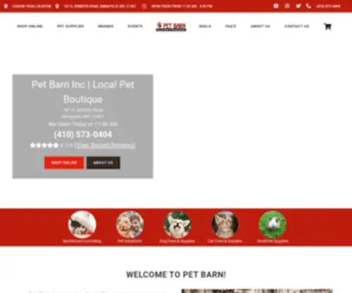 Petbarn.net(Pet barn inc local pet food and supply store) Screenshot