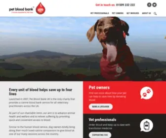 Petbloodbankuk.org(Canine Blood Bank Charity) Screenshot