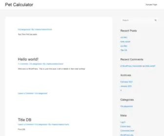 Petcalculator.com(Pet Calculator) Screenshot