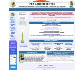 Petcancercenter.org(Comprehensive guide to cancer diagnosis and treatment in cats and dogs) Screenshot