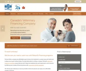 Petcard.ca(Canada's Veterinary Financing Company) Screenshot