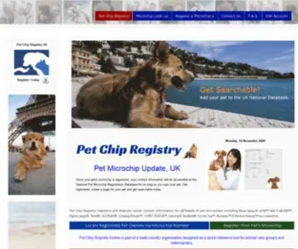 Petchipregistry-UK.info(Pet Chip Registry UK) Screenshot