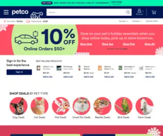 Petco.com(Pet Supplies) Screenshot