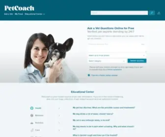 Petcoach.co(Ask A Vet Online 24/7) Screenshot