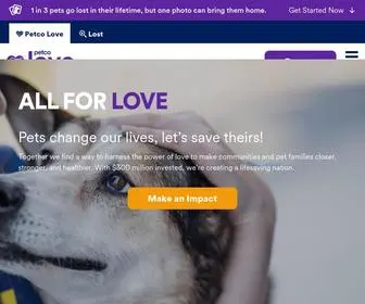 Petcolove.org(Petco love) Screenshot