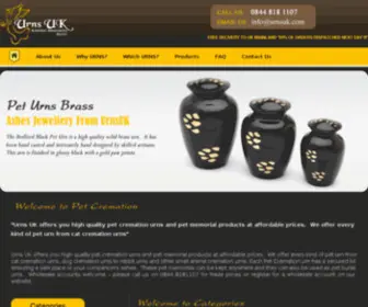 Petcremationurns.co.uk(Cremation Urns for Ashes) Screenshot