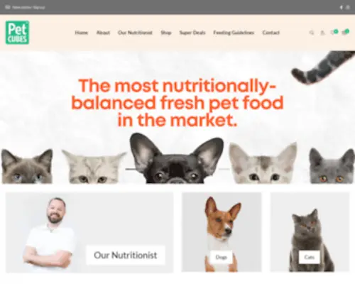 Petcubes.sg(Nutritionist-Formulated Fresh Dog Food in Singapore) Screenshot