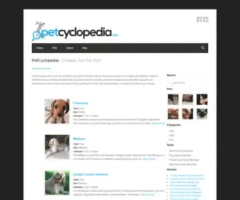 Petcyclopedia.com(The Pet Encyclopedia) Screenshot