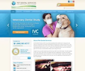Petdentalservices.com(Pet Dental Services Anesthesia Free Teeth Cleaning for Dogs and Cats) Screenshot