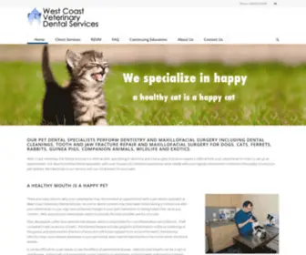 Petdentist.ca(West Coast Veterinary Dental Services) Screenshot