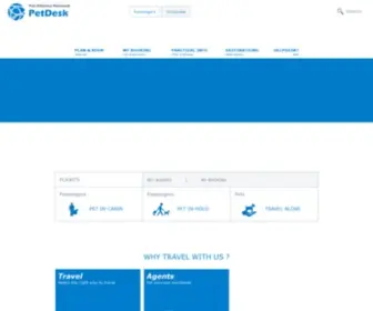 Petdesk.info(World Assistance program for travelling pets and their owners) Screenshot