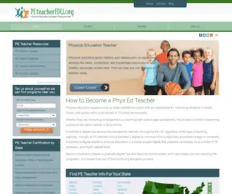 Peteacheredu.org(How to Become a PE Teacher) Screenshot