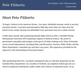 Petefiliberto.com(Pete Filiberto for Palm Bay City Council Seat 2) Screenshot