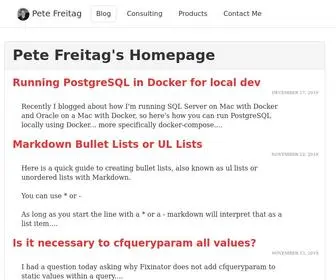 Petefreitag.com(ColdFusion, Java & Web Blog) Screenshot