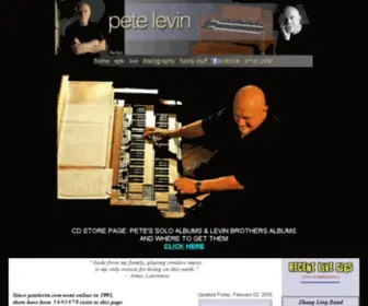 Petelevin.com(Pete Levin) Screenshot