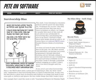 Peteonsoftware.com(Pete on Software) Screenshot