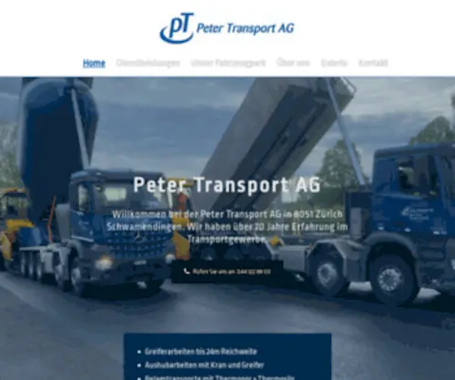 Peter-Transport.ch(Zürich Schwamendingen) Screenshot