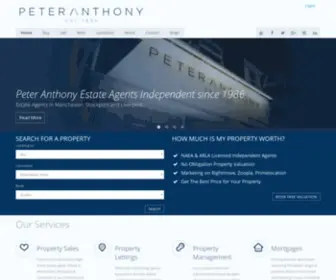 Peteranthony.co.uk(Estate Agency & Letting Agents in Stockport) Screenshot