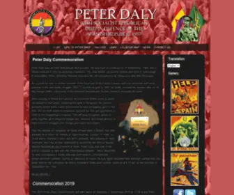 Peterdaly.org(Peter Daly Commemoration) Screenshot