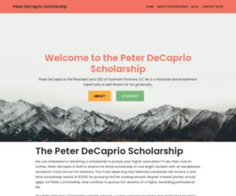 Peterdecaprioscholarship.com(Peter DeCaprio) Screenshot