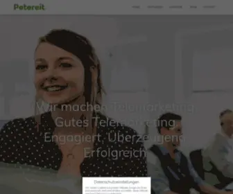 Petereit.de(Petereit Gutes Telemarketing) Screenshot