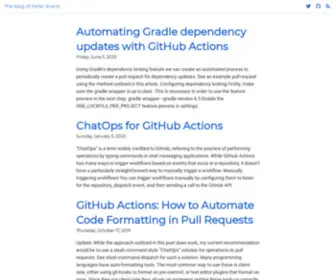 Peterevans.dev(The blog of Peter Evans) Screenshot
