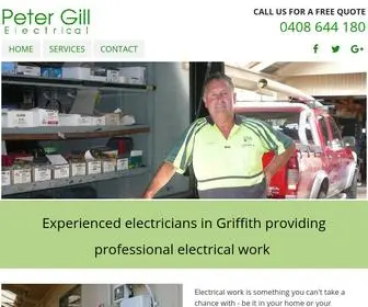 Petergillelectrical.com.au(Electrical Work) Screenshot
