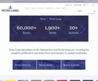 Peterlang.es(Peter Lang Verlagsgruppe) Screenshot