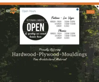 Petermanlumber.com(Fine Architectural Hardwood) Screenshot