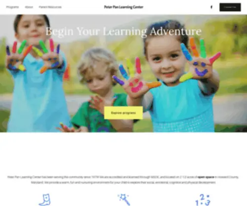 Peterpanlearningcenter.com(Peter Pan Learning Center) Screenshot