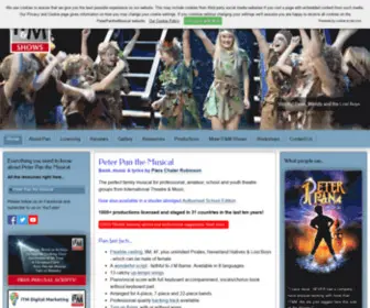 Peterpanthemusical.com(Piers Chater Robinson’s Peter Pan the Musical) Screenshot