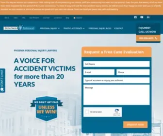 Petersenjohnson.com(Personal Injury & Accident Lawyers Phoenix) Screenshot