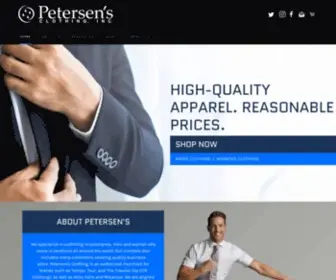 Petersensclothing.com(Petersen's Clothing) Screenshot