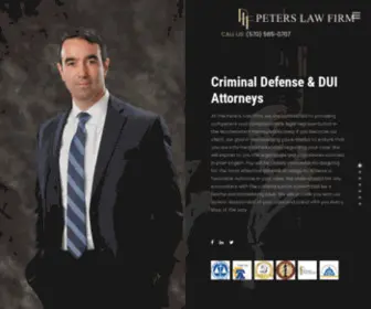 Peterslawfirmpa.com(Criminal Defense Attorney Scranton) Screenshot