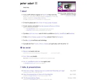 Petersobot.com(Peter sobot dot com) Screenshot