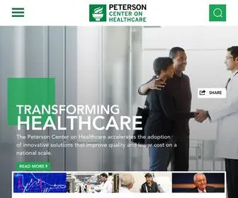 Petersonhealthcare.org(Peterson Center on Healthcare) Screenshot