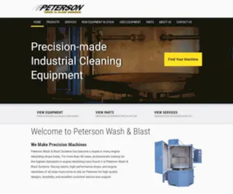 Petersonmachine.com(Peterson Wash & Blast Systems) Screenshot