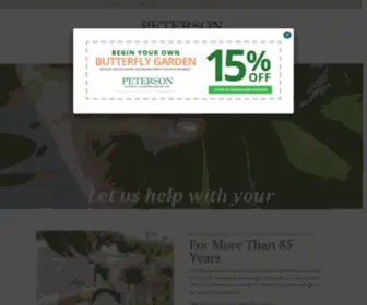 Petersonnursery.com(Peterson Nursery and Garden Center) Screenshot