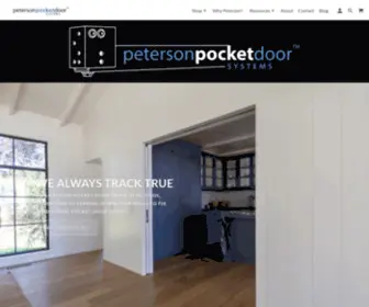 Petersonpocketdoor.com(Revolutionary Pocket Door Hardware System) Screenshot