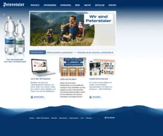 Peterstaler.de(Das natürliche Mineralwasser aus dem Schwarzwald) Screenshot